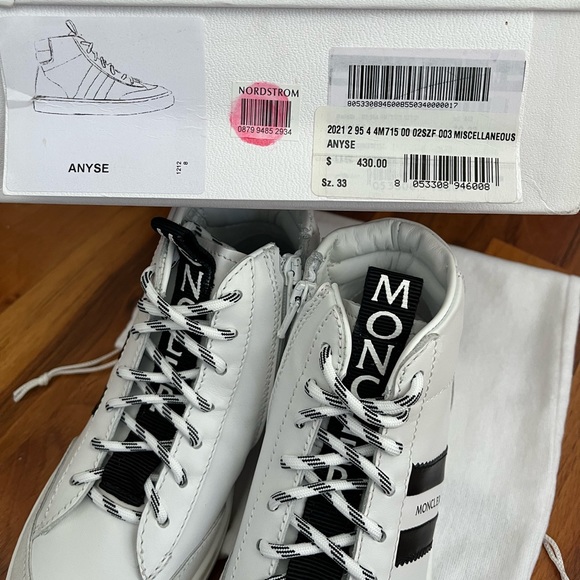 Moncler Anyse KIDS high top sneaker, NEW - Picture 9 of 15